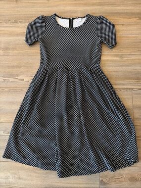 LuLaRoe Black and White Geo Print Midi Dress